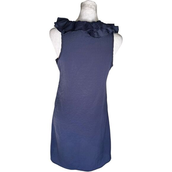 Urban Outfitters Pins & Needles Blue Ruffle Neck Sleeveless Mini Dress. Small. - Picture 3 of 8